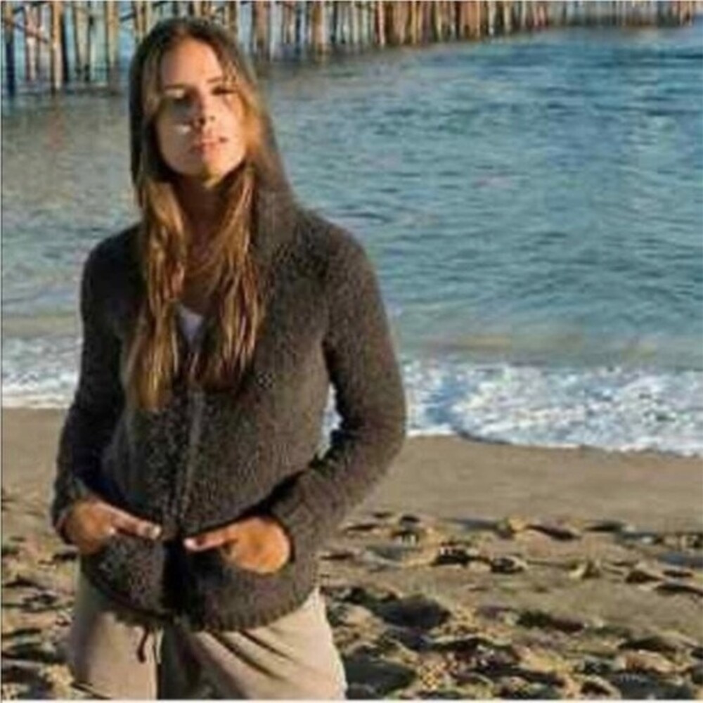 Barefoot Dreams CozyChic Relaxed Zip Up Pocket Hoodie Fuzzy Jacket Black 515 M - Picture 3 of 14